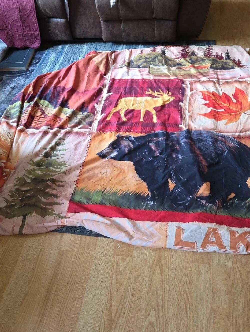 Rustic Hunting Plaid Comforter - Red/Black